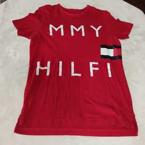 Tommy Hilfiger Logo T-Shirt Mens Small Modern Essentials Cotton Short Sleeve Red